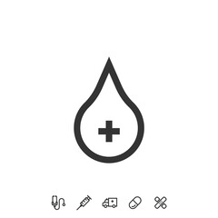 donate blood vector icon medical and hospital symbol