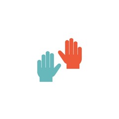 gloves vector icon hand winter wear warm hands icon