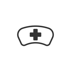 nurse hat vector icon uniform