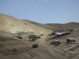 Obraz na płótnie Canvas Bedouin tents in the Judean Desert, Israel