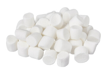 Marshmallow isolated on white background with clipping path and full depth of field