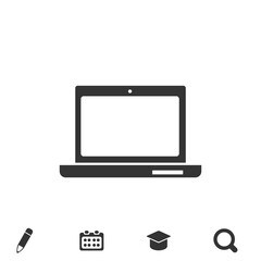 laptop computer icon vector