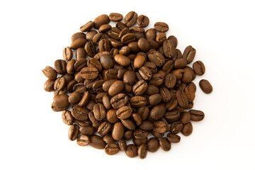 coffee beans isolated on white