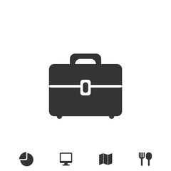 briefcase luggage icon vector
