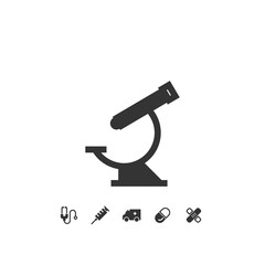 biological microscope vector icon science magnifying