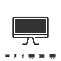mointor screen vector icon for computer desktop icon