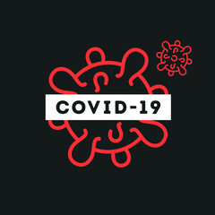 Covid-19, Coronavirus, Virus Icon, Bacteria Vector, Illustration Background