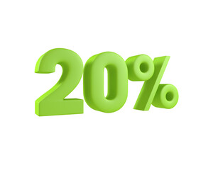 20 % percent discount green