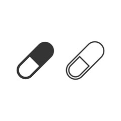 pill medicine vector icon drug