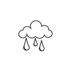 raining clud vector icon rainy season weather