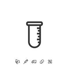 test tube laboratory equipment vector icon science