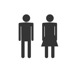 toilet man and woman vector icon