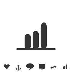 bar graph presentation vector icon