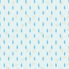 Simple surfboards and suns seamless vector pattern. Summertime surface print design. For fabrics, stationery, and packaging.