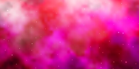 Light Pink vector background with colorful stars. Blur decorative design in simple style with stars. Best design for your ad, poster, banner.