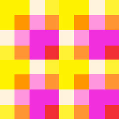 geometric multi-colored yellow pink red seamless pattern