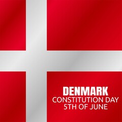 Happy constitution day of Denmark Vector Illustration