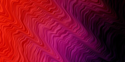 Light Pink, Red vector backdrop with circular arc. Bright illustration with gradient circular arcs. Pattern for ads, commercials.