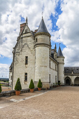Fototapeta na wymiar Beautiful medieval castle - Chateau d'Amboise (late 15th century); UNESCO World Heritage Site. Amboise, Indre-et-Loire, Loire Valley, France.