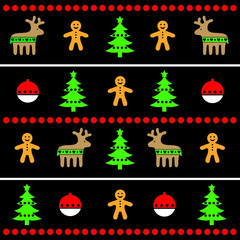 christmas icons pattern 