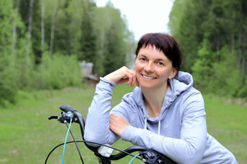 Fototapeta premium sporty woman on a bicycle