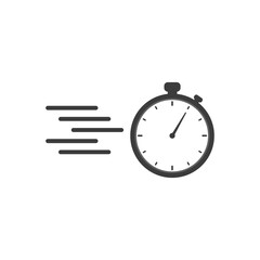 Time icon. Fast time vector icon. Deadline icon.