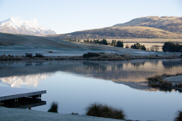 Lake on a frosty morning