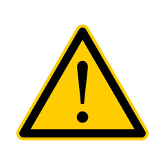 Triangular Warning or Attention Sign. Vector Image.
