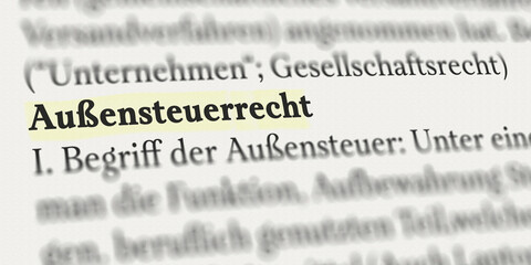 Fototapeta premium Außensteuerrecht, Außensteuer