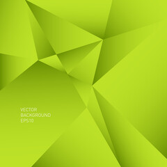 Green vector polygonal geometric origami background