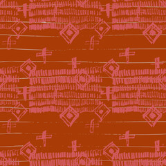 Tie Dye Japanese Geometric Winter Seamless Pattern. Geo Wabi Sabi Traditional Kimono Print. Boho Tie Dye Japan Batik. Scribble Cartoon Doodle Craft Texture. Scribble Craft Doodle Seamless Collage