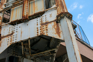 Old metal construction with rust
