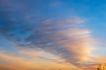 sunset in the clouds