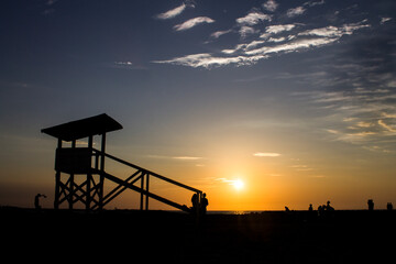 Fototapeta premium tower at sunset