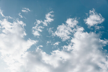 Beautiful blue sky and clouds natural background.