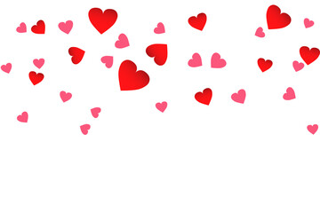 Beautiful Hearts on white background. Invitation Template Background Design, Greeting Card, Poster. Valentine Day. Vector illustration