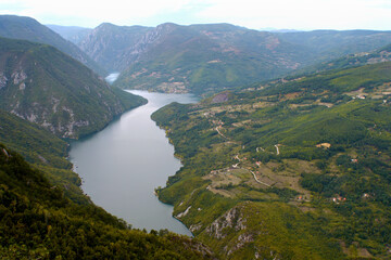 Fototapeta na wymiar Canyon of a river Drina in a National park Tara in Western Serbia