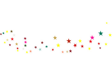 Stars on a white background. Color star shooting with an elegant star.