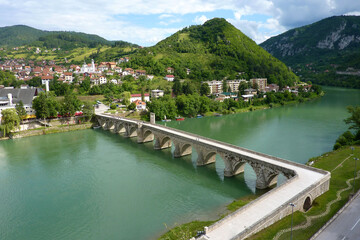 The Mehmed Paša Sokolović Bridge in Visegrad, Bosnia and Herzegovina