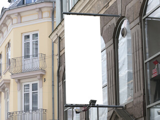 Blank banner canvas on the building Copenhagen