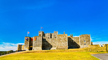 View of Dover Castle in Kent, England