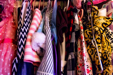 Fototapeta na wymiar colorful clothes in the market