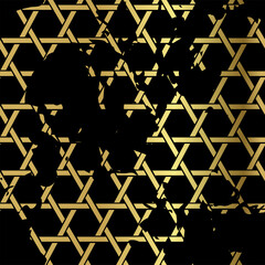 black gold geometric japanese chinese design sketch ink paint style texture modern design