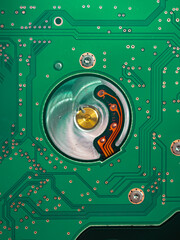 Obraz premium green hard drive technology texture/background 