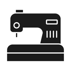 sewing machine icon, silhouette style