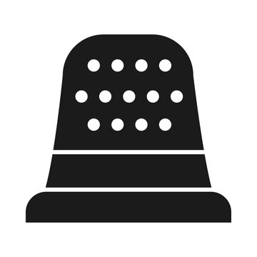 recommend clip art: sewing thimble icon, silhouette style