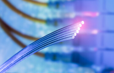 fiber optics network cable for ultra fast internet communications