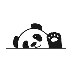 Cute panda waving paw cartoon, vector illustration © Totostarkk9456