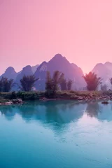 Fotobehang Guilin landscape in Yangshuo Guilin, China  © xiaoliangge