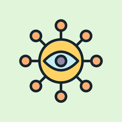 Fototapeta premium Viral content. Digital marketing concept illustration, flat design linear style banner. Usage for e-mail newsletters, headers, blog posts, print...